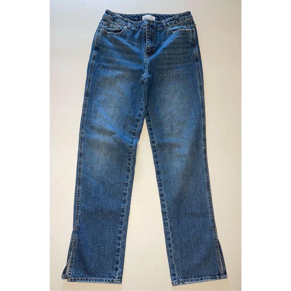 Habitual Denim Jeans 8/29 High Rise Medium Wash Mom‎ Jean 90's Y2K Slit Ankle
